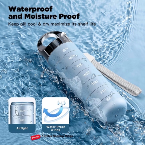 Weekly Supplement Organizer Stackable Case - Navy - Picture 6 of 9